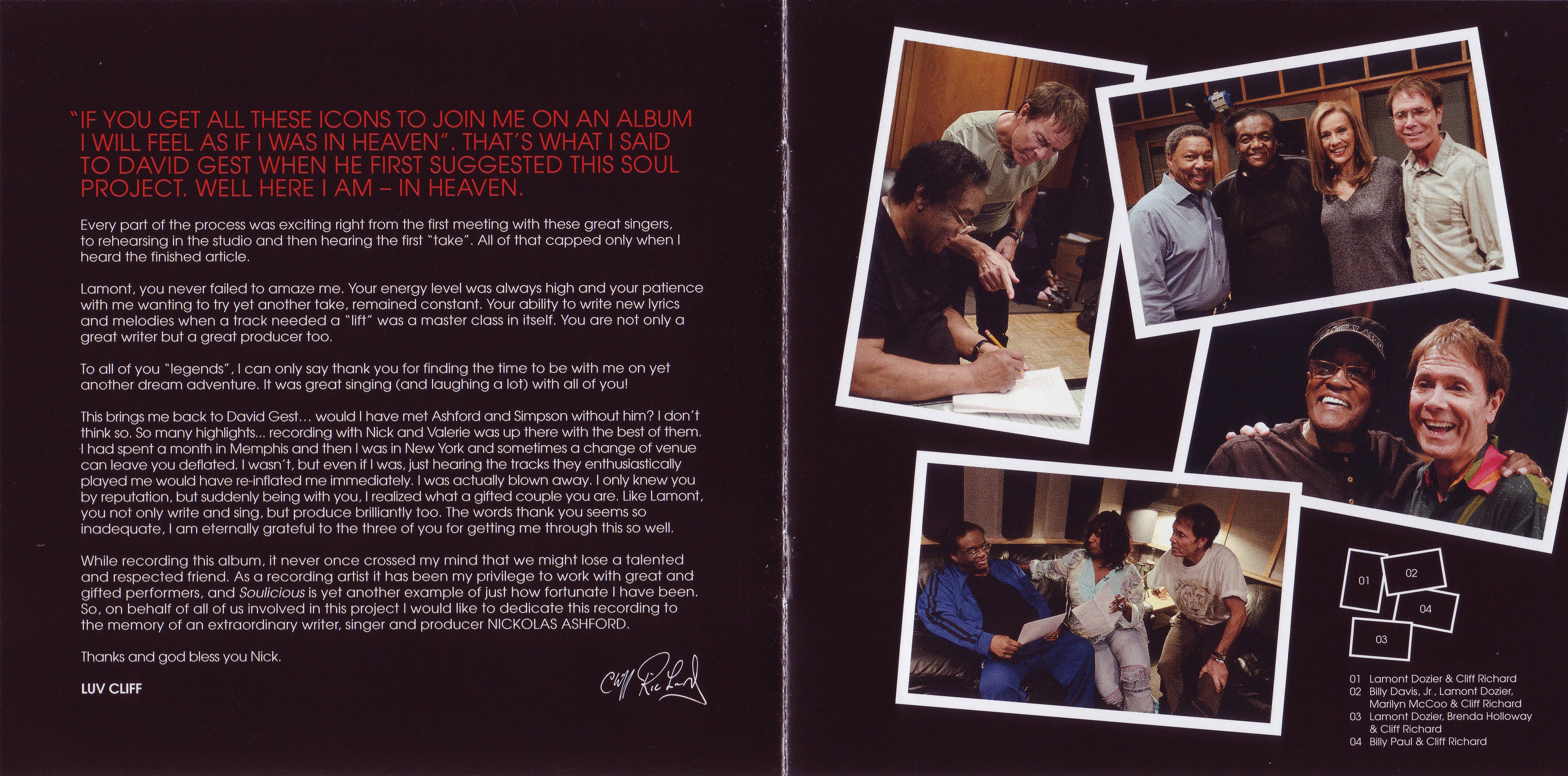 Cliff Richard Soulicious : Booklet 2